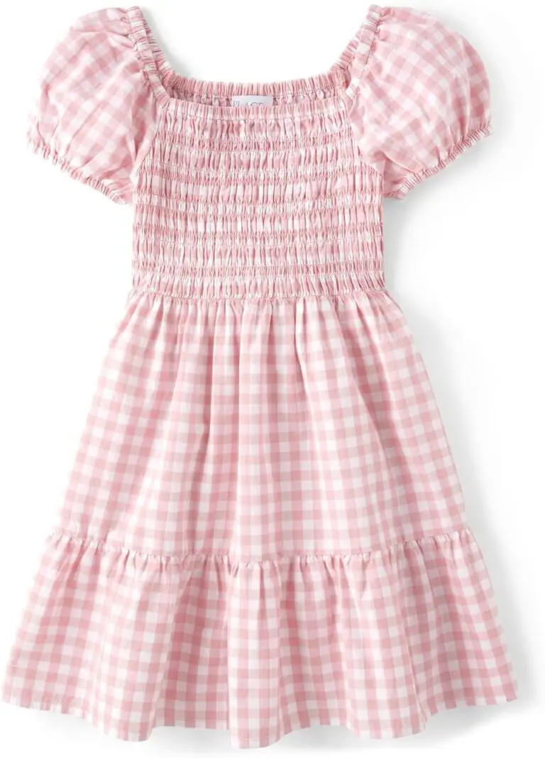 The Children’s Place Girls’ Short Sleeve Smocked Summer Dresses