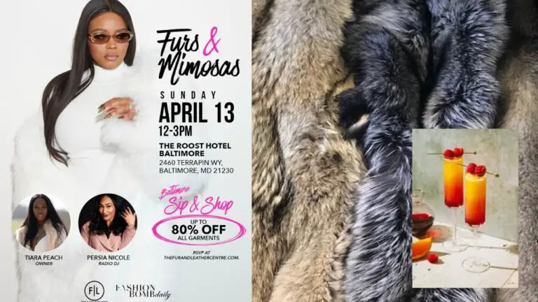 Join the Fur & Leather Centre “Furs & Mimosa” Shopping Experience this Sunday April 13, 2025 in Baltimore, MD