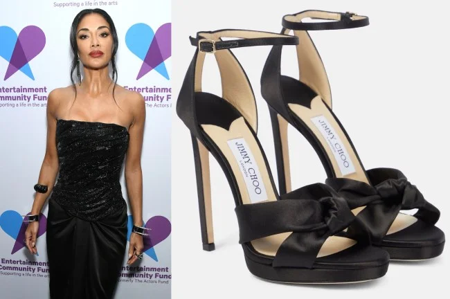 Nicole Scherzinger Dons Jimmy Choo Platforms Sandals for Gala in NYC