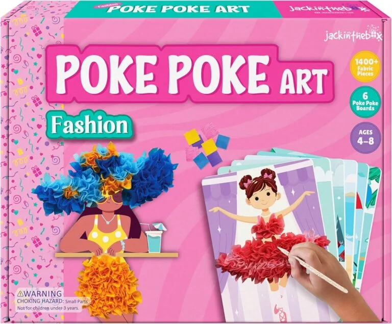 jackinthebox Poke Poke Art for Kids – Fashion Theme Dress Decorations for Princess, Winter, Monsoon, Hawai, Beach, Ballerina, Mess-Free Sewing Art for Kids, Gift for Girls and Boys Ages 4 5 6 7 8 jackinthebox Poke Poke Art for Kids – Fashion Theme Dress Decorations for Princess, Winter, Monsoon, Hawai, Beach, Ballerina, Mess-Free Sewing Art for Kids, Gift for Girls and Boys Ages 4 5 6 7 8
