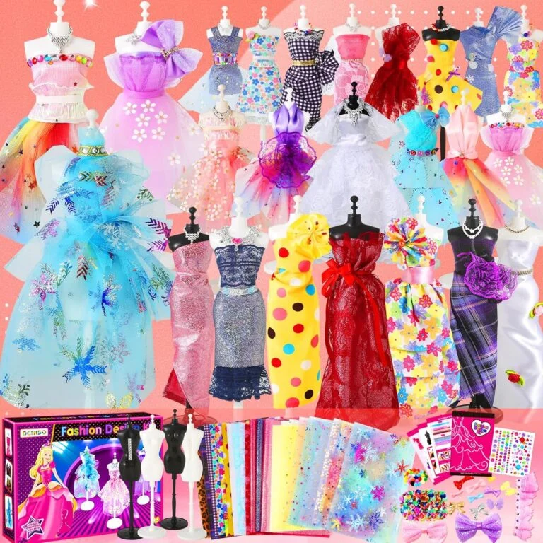 OCHIDO 600+Pcs Fashion Designer Kits for Girls 6 7 8 9 10 11 12 Years Old,DIY Arts & Crafts Set with 4 Mannequins,Sewing Kit for Kids for Birthday Christmas Gift for Ages Girls 6-8, 8-12 OCHIDO 600+Pcs Fashion Designer Kits for Girls 6 7 8 9 10 11 12 Years Old,DIY Arts & Crafts Set with 4 Mannequins,Sewing Kit for Kids for Birthday Christmas Gift for Ages Girls 6-8, 8-12