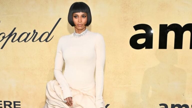 Ciara Slays in a Cream Stephane Rolland Gown at the amfAR Cannes Gala Ciara Slays in a Cream Stephane Rolland Gown at the amfAR Cannes Gala