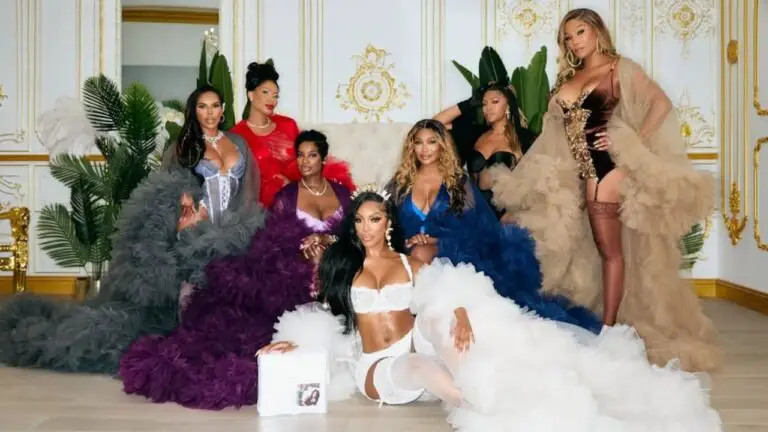 Fashion Bomb daily Shop: The Real Housewives of Atlanta Season 16 Cast Promotes “Pampered by Porsha” in Colorful Oyemwen Tulle Robes (Available for Purchase Here)