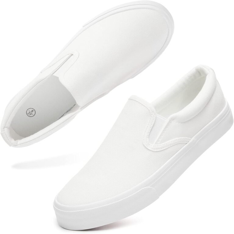 Women’s Slip on Shoes Canvas Sneakers Loafers Non Slip Shoes Low Top Casual Shoes