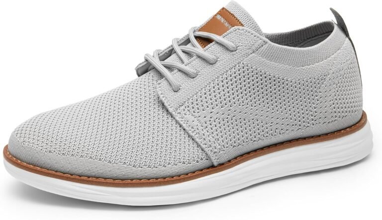 Bruno Marc Men’s KnitFlex Breeze Mesh Sneakers Oxfords Lace-Up Lightweight Casual Walking Shoes