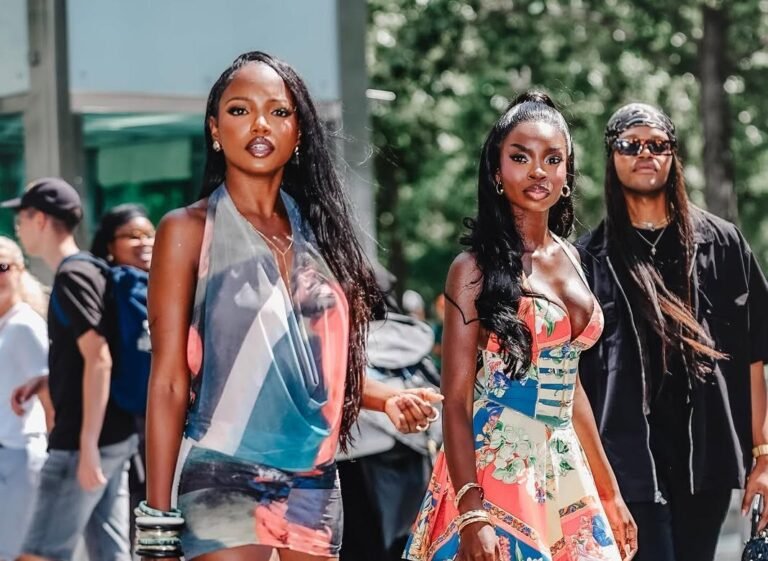 Love Island USA Stars Olandria and Chelley Step Out in Colorful Gianni Versace and Theophilio Dresses in New York City