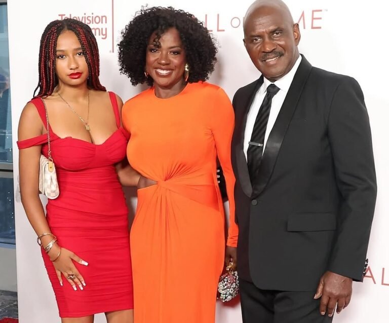 Viola Davis Shines in Orange Ralph Lauren Cut Out Gown with Husband Julius Tennon and Daughter Genesis at Television Academy’s Hall of Fame Induction