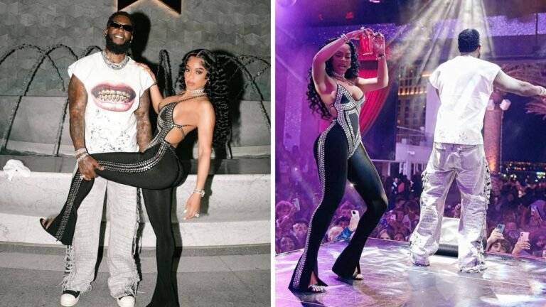 You Ask, We Answer! Keyshia Ka’Oir Posed in a Black Norma Kamali Studded Look Alongside Hubby Gucci Mane