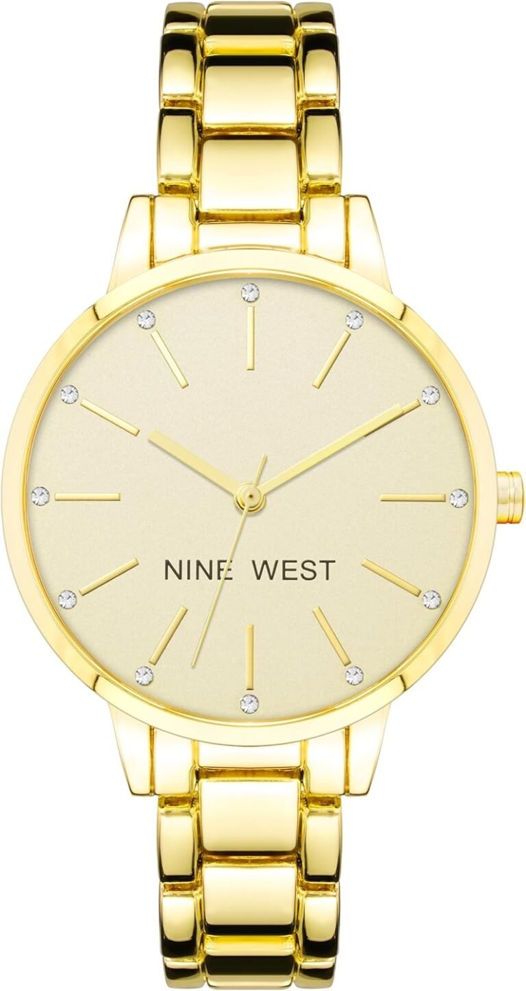 Nine West Women’s Crystal Accented Bracelet Watch