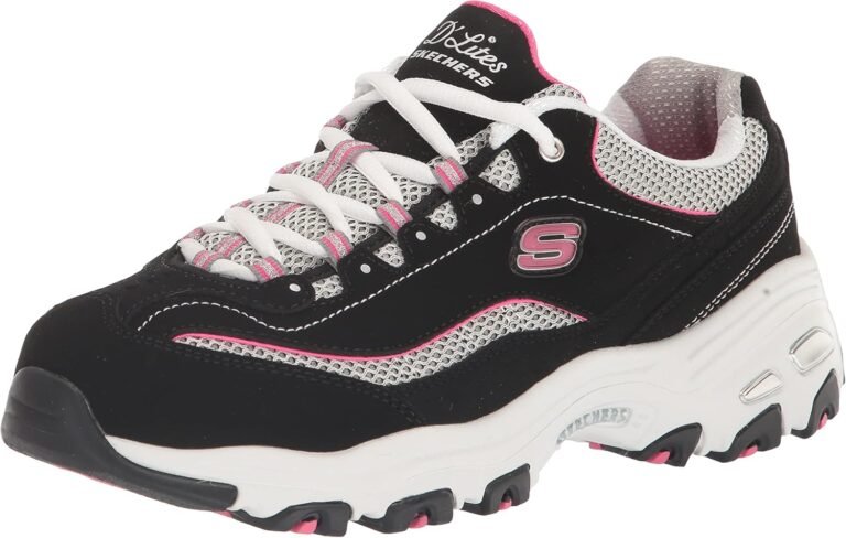 Skechers Women’s D’Lites-Life Saver Memory Foam Lace-up Sneaker