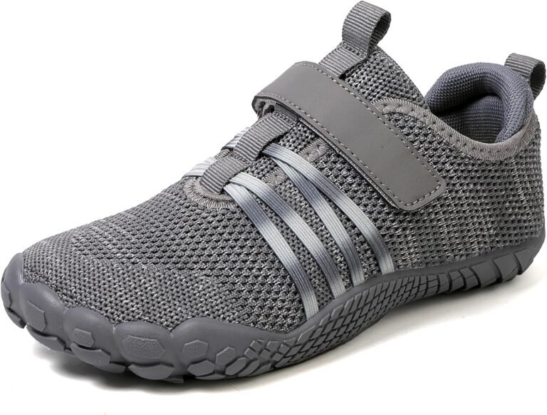 Kids Barefoot Shoes Boys Girls Footwear Toddler Shoes Wide Toe Box Hiking Flexible Zero Drop Sole Minimalist Sneakers Lightweight Breathable Slip On Running Tennis for Indoor Outdoor Little Big Kid