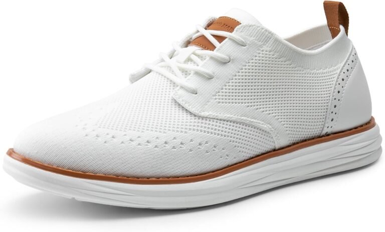 Bruno Marc Men’s KnitFlex Craft Mesh Oxfords Sneakers Casual Dress Lace-Up Lightweight Walking Shoes