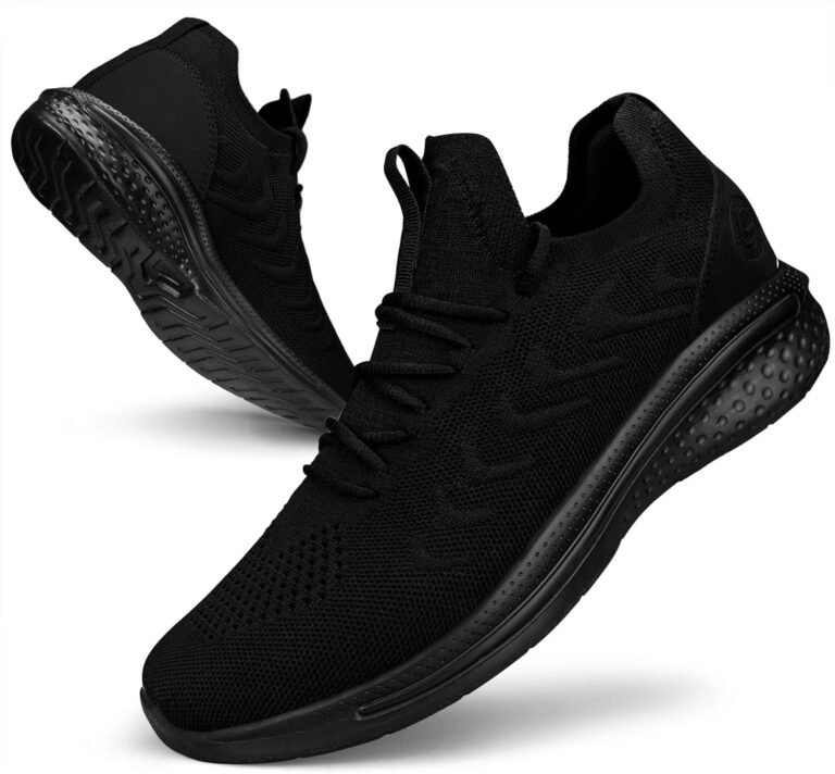 Pujcs Mens Tennis Shoes Slip on Sneakers Ligthtweight Wlking Running Shoes for Work Gym Workout Sports Atheletic