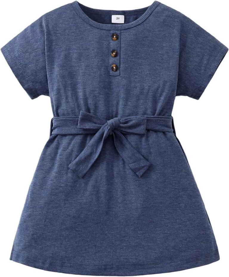 Baby Toddler Girl Dress Little Girls Clothes Short Sleeve Ruffle Sundress Casual Boho Summer Spring Dresses for Girl