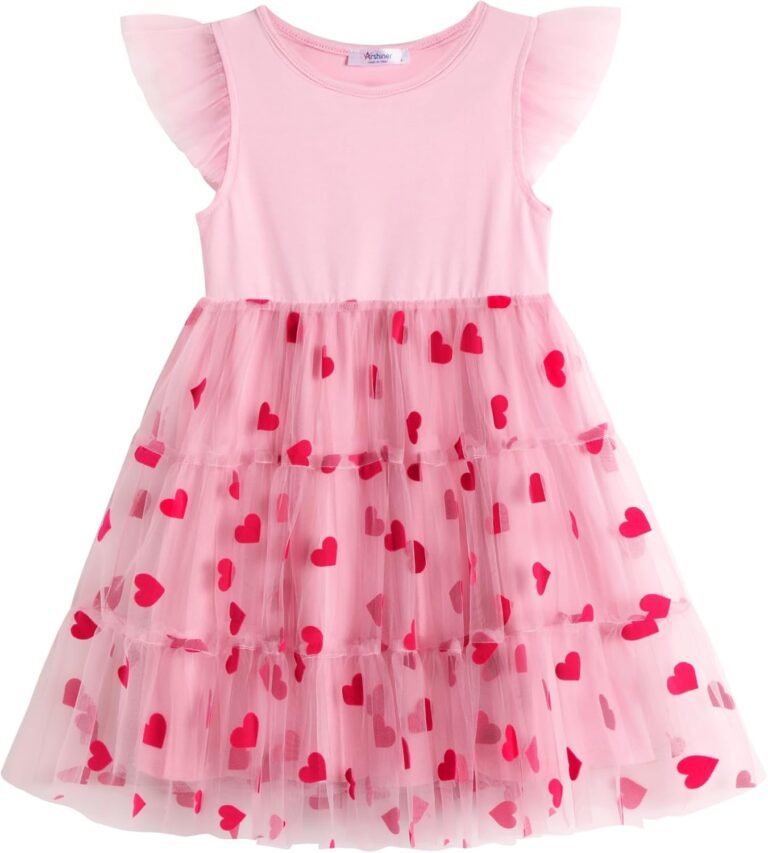 Arshiner Toddler Tutu Dress Girls Rainbow Tulle Dresses Ruffle Tiered Swing Twirly Summer Sundress Size 2-6