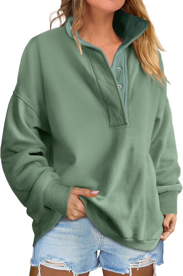 ANRABESS Womens Oversized Sweatshirt Long Sleeve Henley Pullover Tops 2025 Fall Casual Button Loose Fit Teens Fashion Outfits