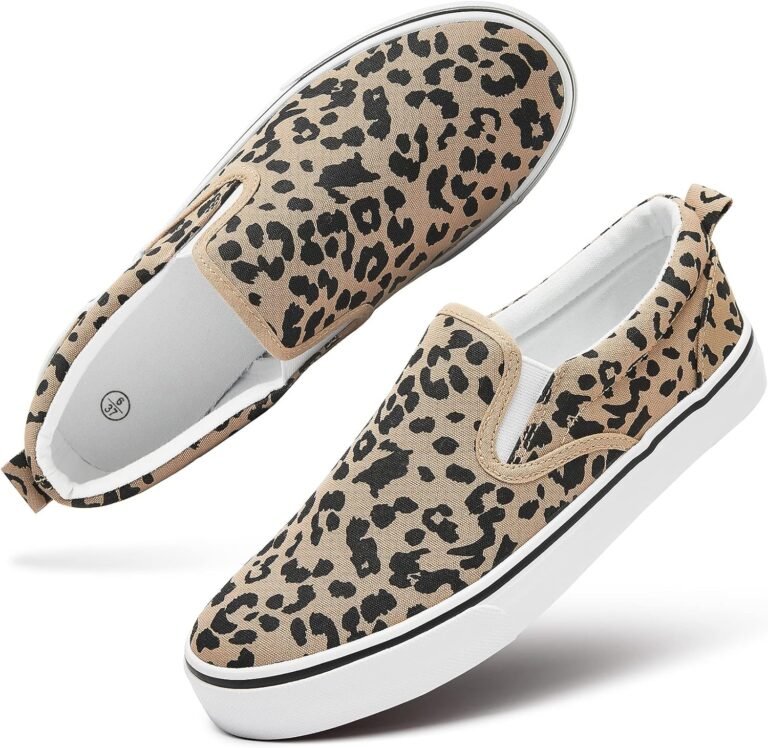 Women’s Slip on Shoes Canvas Sneakers Loafers Non Slip Shoes Low Top Casual Shoes