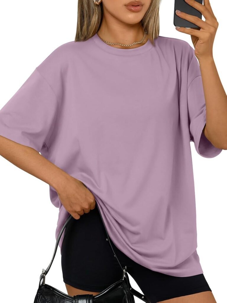 Trendy Queen Womens Oversized Summer T Shirts Plus Size Batwing Cute Casual Tops Short Sleeves Fashion Workout Clothes