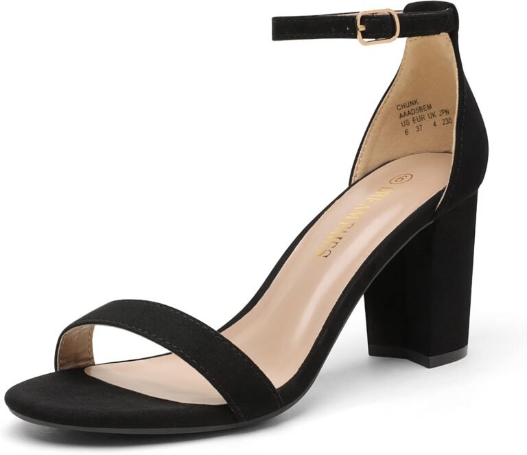 DREAM PAIRS Women’s Chunk Low Heel Pump Sandals