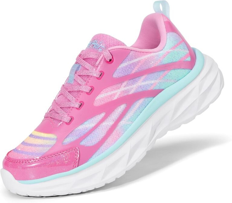 DREAM PAIRS Girls Shoes Sneakers Kids Tennis Shoes Lightweight Lace Up Running Casual Walking Shoes