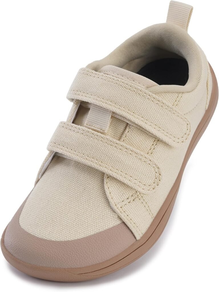 WHITIN Toddler/Boys/Girls Barefoot Shoes | Kids Wide Width Minimalist Sneakers | Classic Canvas | Supports Natural Foot Growth