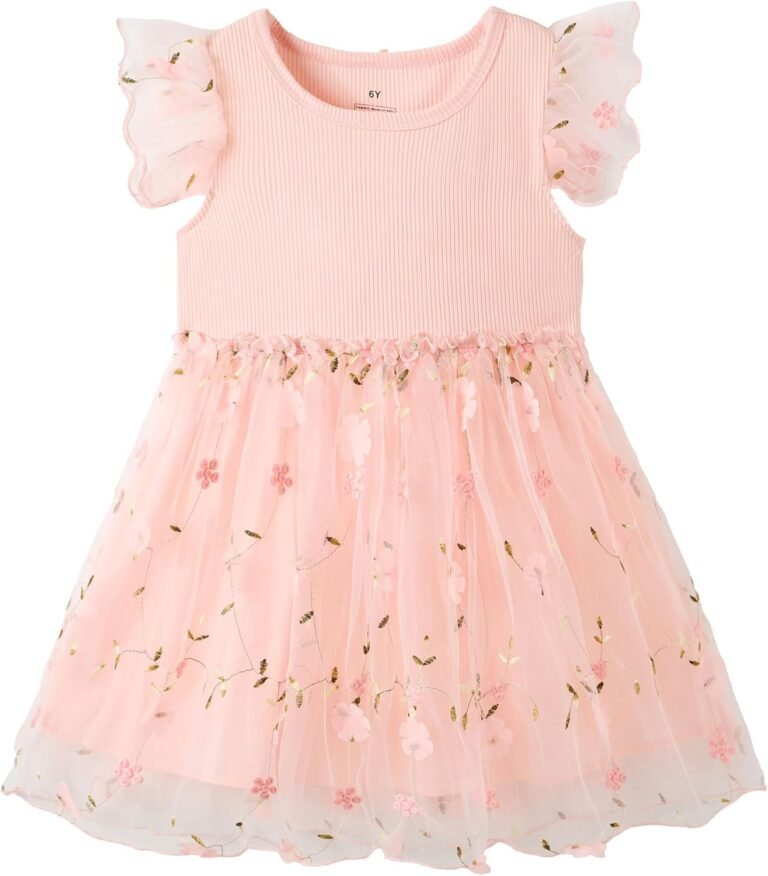 UMELOK Toddler Tutu Dress Little Girls Tulle Casual Dresses Size 3-8 Years