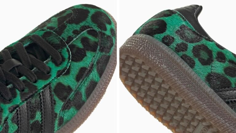 Adidas Gives the Samba a Bold Green Leopard Print Pony Hair Treatment