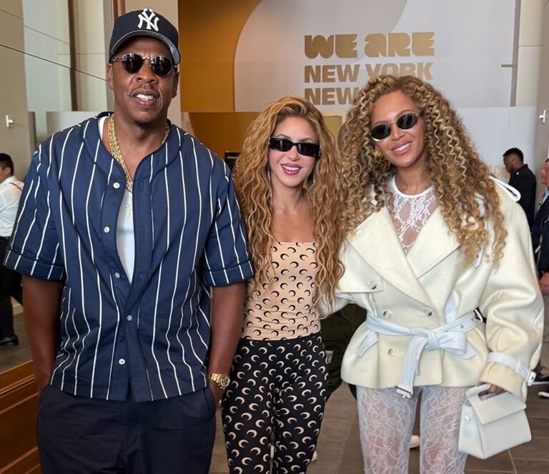 Beyonce Stuns in Custom Laquan Smith Cropped Trench Coat and Lace Catsuit at FIFA World Cup 2026 Final Alongside Jay-Z and Shakira